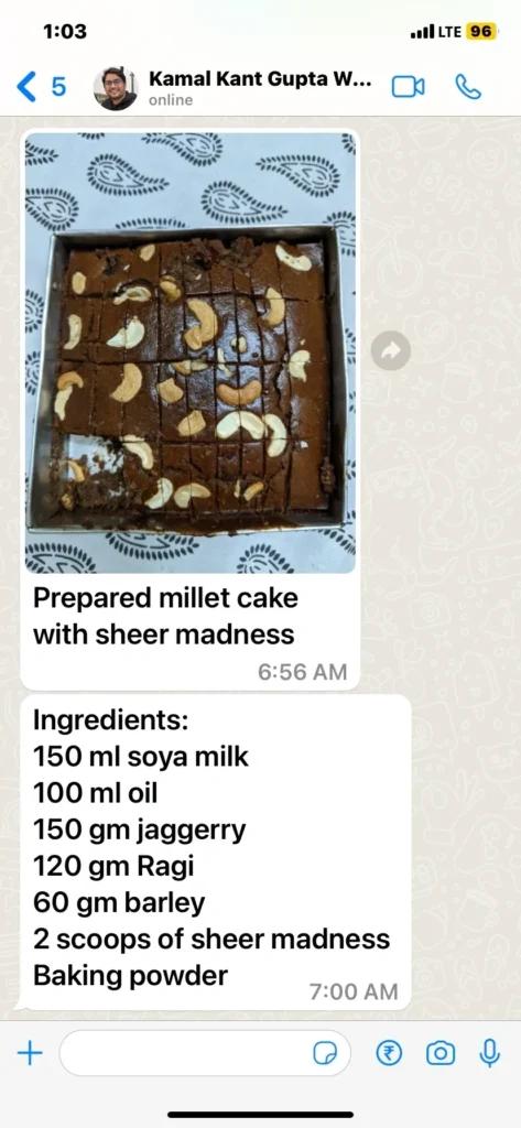 Millet Cake with Sheer MADness.